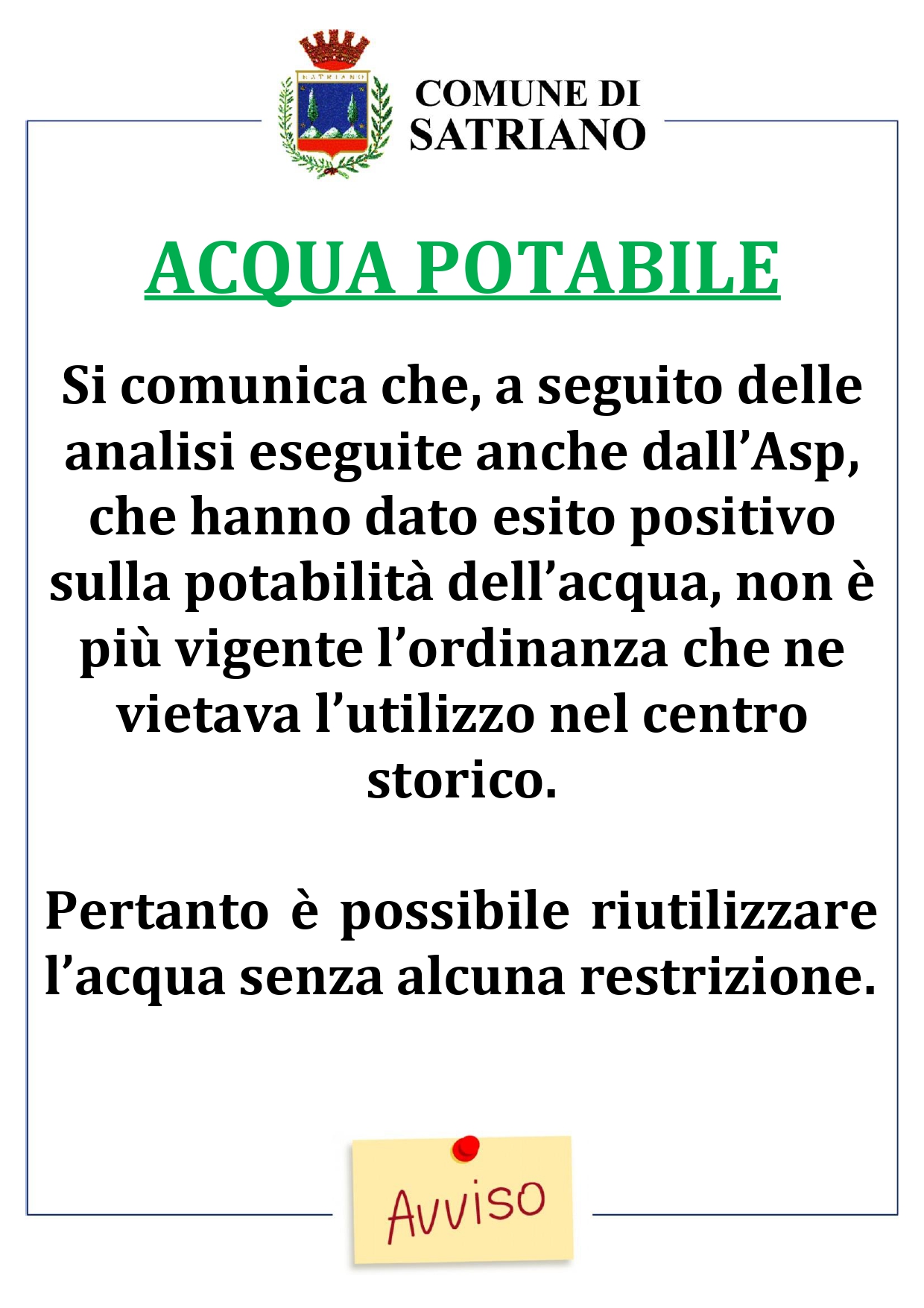 ACQUA POTABILE