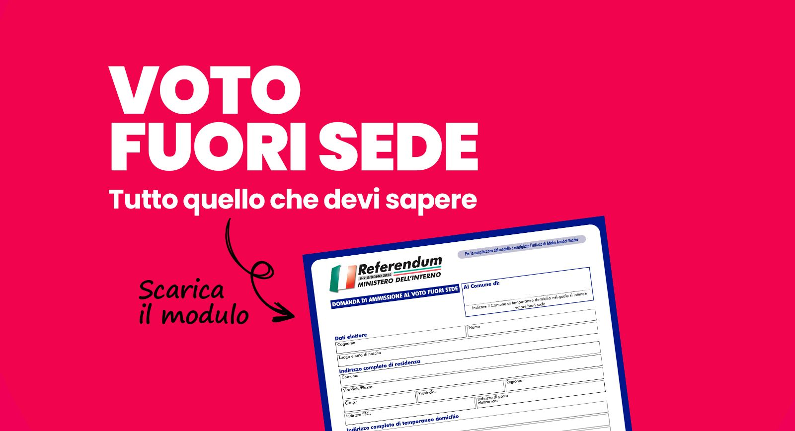 AVVISO PUBBLICO-VOTO FUORI SEDE – ISTITUZIONE DELL’ELENCO COMUNALE DEGLI ELETTORI FUORI SEDE